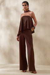 Seloria | Brown Wide-Leg Trouser