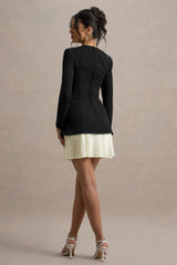 Lysette | Black Sweetheart Long-Sleeve Mini Dress